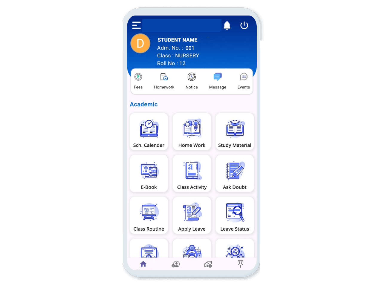 Mobile app in R.K International School